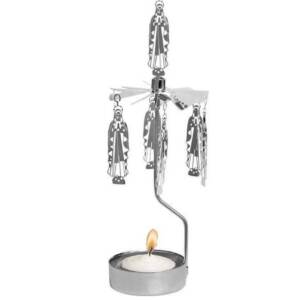 Kerstmolentje Angel Chimes Maria  – Zilverkleurig – 16 cm – Pluto