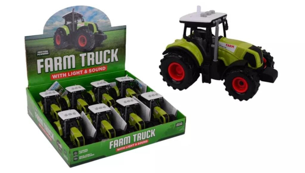 CoComelon Muzikale tractor met geluiden en exclusief 3 Farm JJ speelgoed, speel een clip van het nummer Old MacDonald plus meer geluiden en zinnen