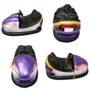 Kerstbal Botsauto Paars – Glazen kerstornament in retro botsautovorm (12 cm)